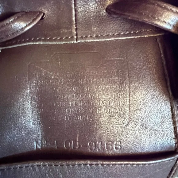 ✨ Vintage Coach 1990 Drawstring Bucket Bag - Brown Glove Tanned Leather ✨
